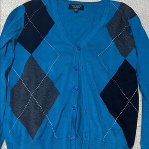 Heritage 1981 Blue Argyle Cardigan